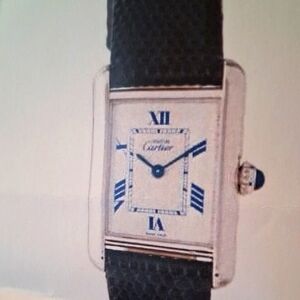 Cartier Must De Cartier Sterling Silver and Blue Watch